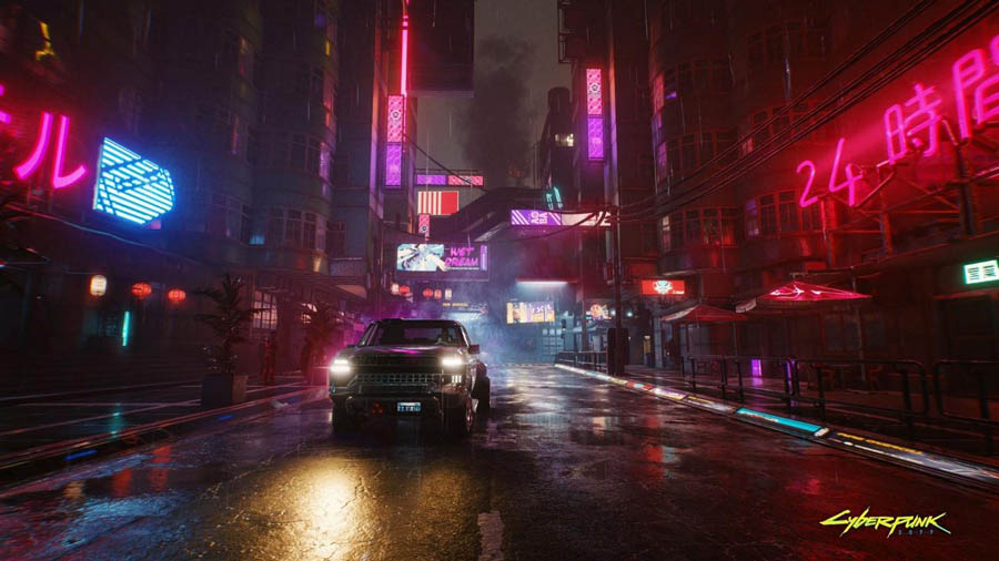 The vibrant Night City of Cyberpunk 2077.