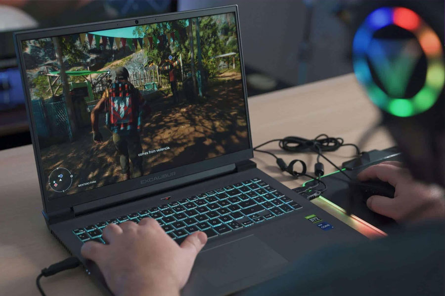 A picture of a gaming laptop.