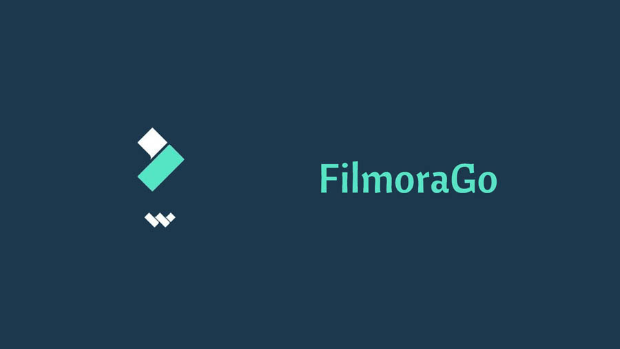 The Official Logo of FilmoraGo, the best gaming editing app for iPhone.