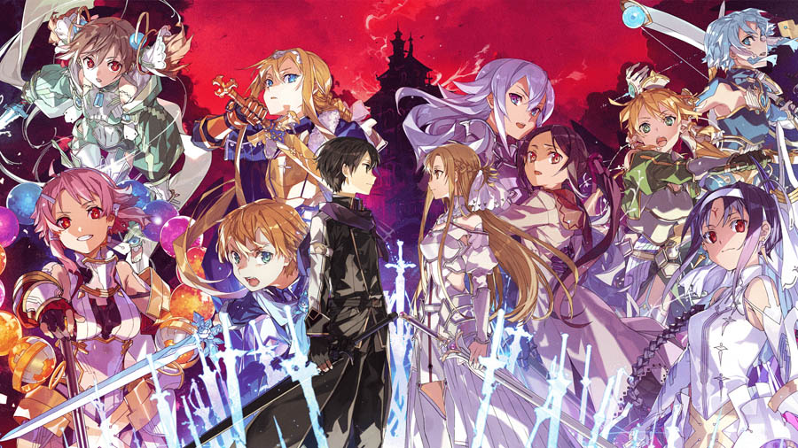 Image of Sword Art Online characters.