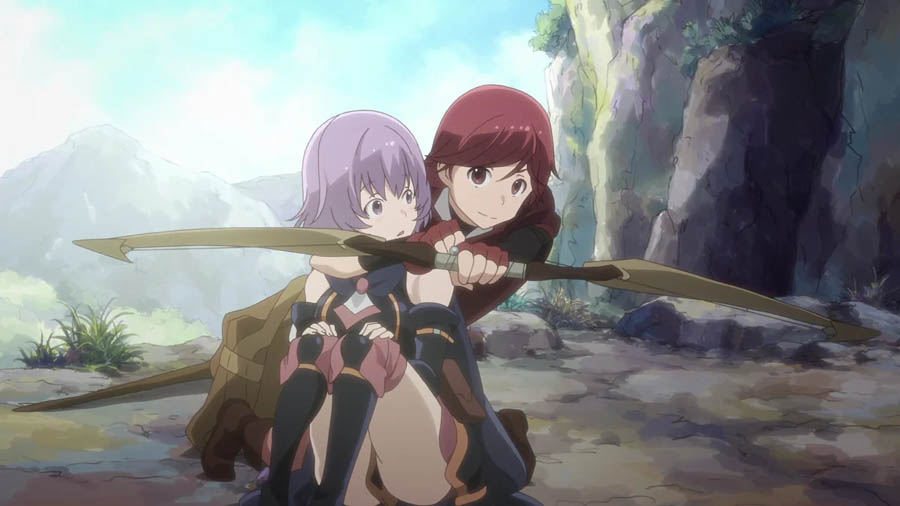 Image of a character slaying an ork in Grimgar: Ashes and Illusions.