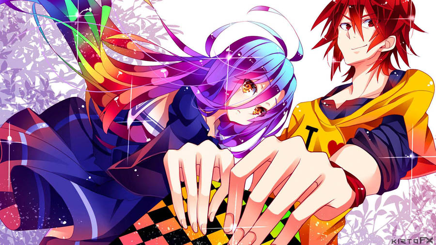 Image of characters from No Game No Life anime.