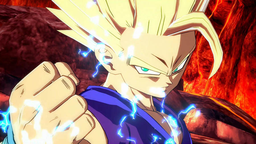 Super Sayian 2 Gohan in Dragon Ball FighterZ.