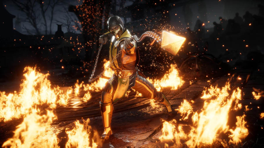 Image of Scorpion in Mortal Kombat 11.