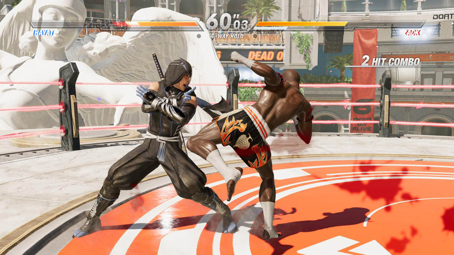 Image of Hayate and Zack fighting in Dead or Alive 6.