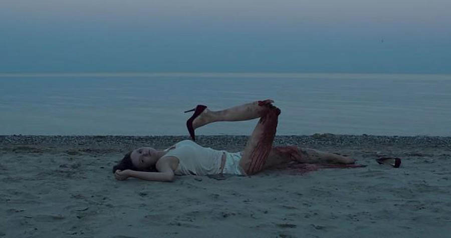 A dead woman on the beach, brutally murdered.