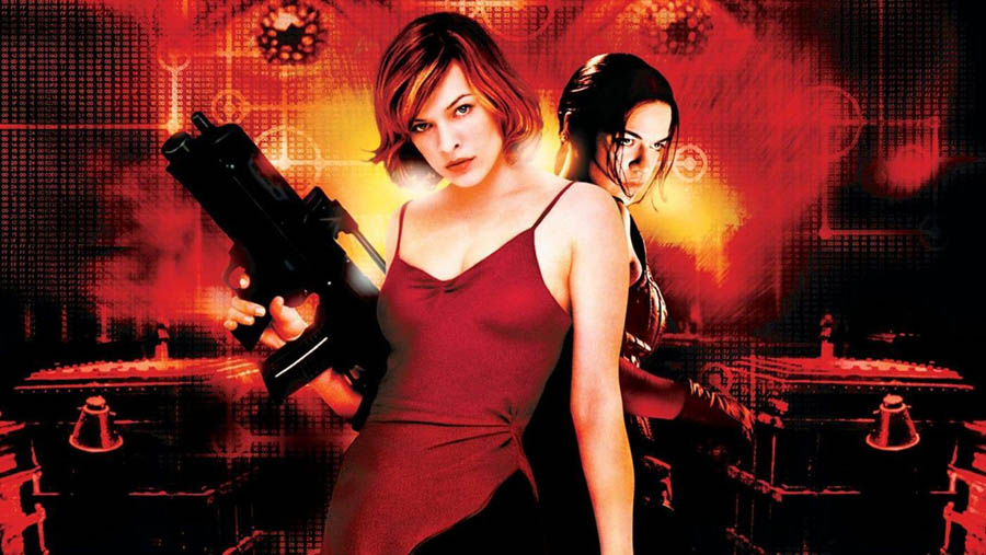 Milla Jovovich and Michelle Rodriguez in Resident Evil. 