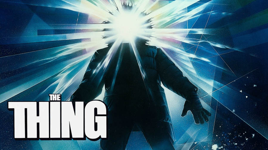 a poster of The Thing. 