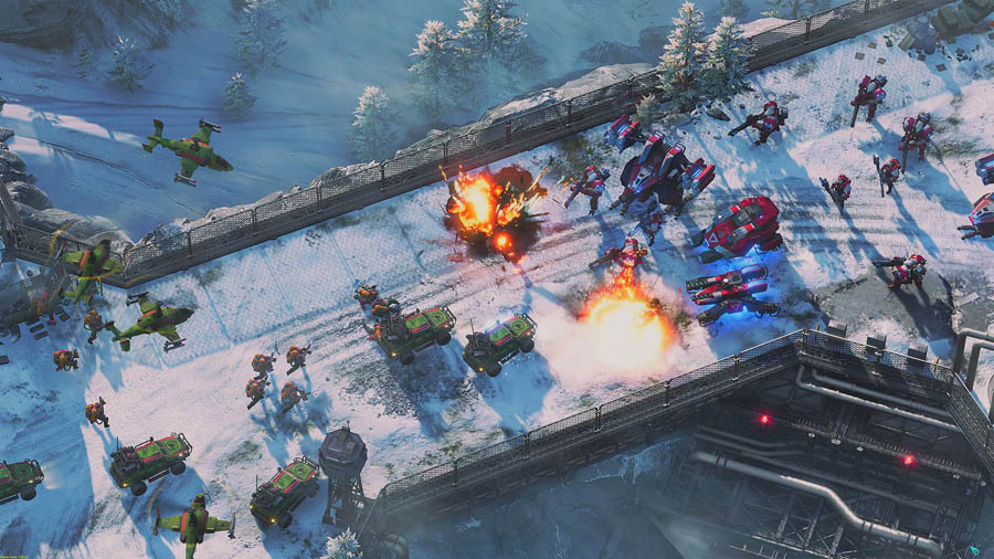 a battle in snowy lands in crossfire.