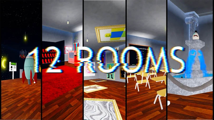 a picture of 12 Rooms game in Roblox. 