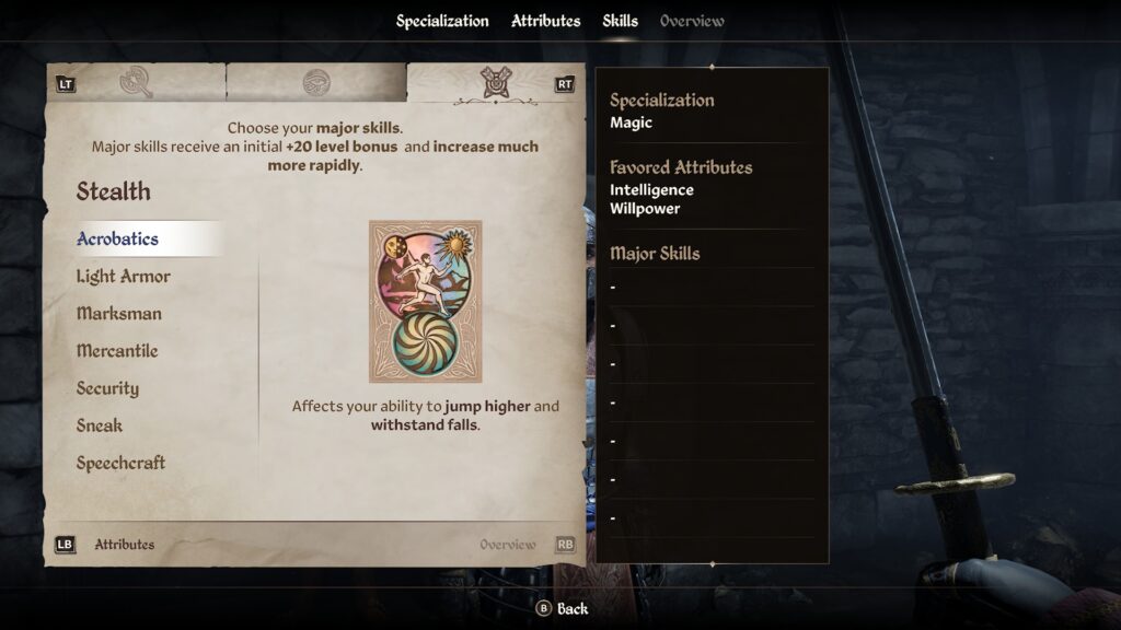 a picture of the Stealth skill in The Elder Scrolls IV: Oblivion