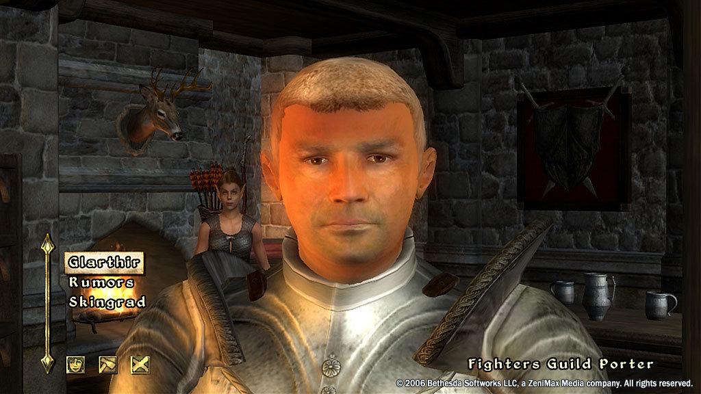 A screenshot of The Elder Scrolls IV: Oblivion, showing one of its many different NPCs