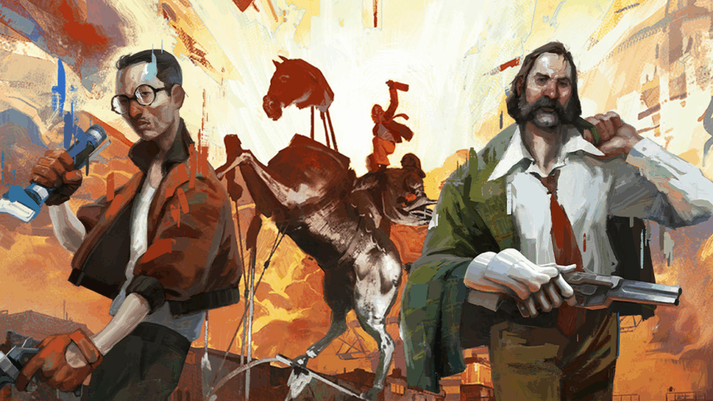 a wallpaper of Disco Elysium.