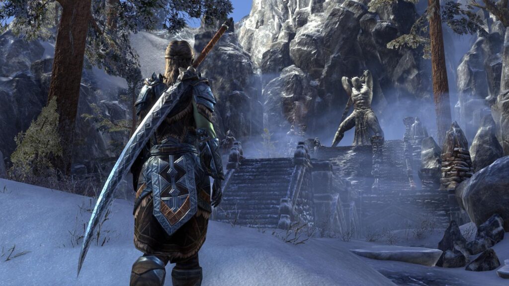 A wallpaper of Skyrim.