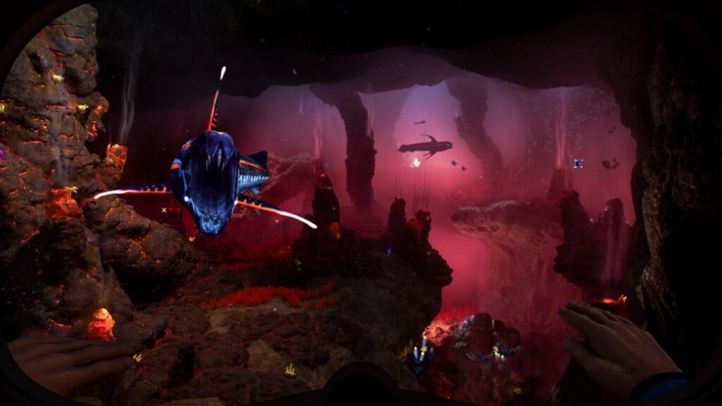 a screenshot of the underwater world of Subnautica. 