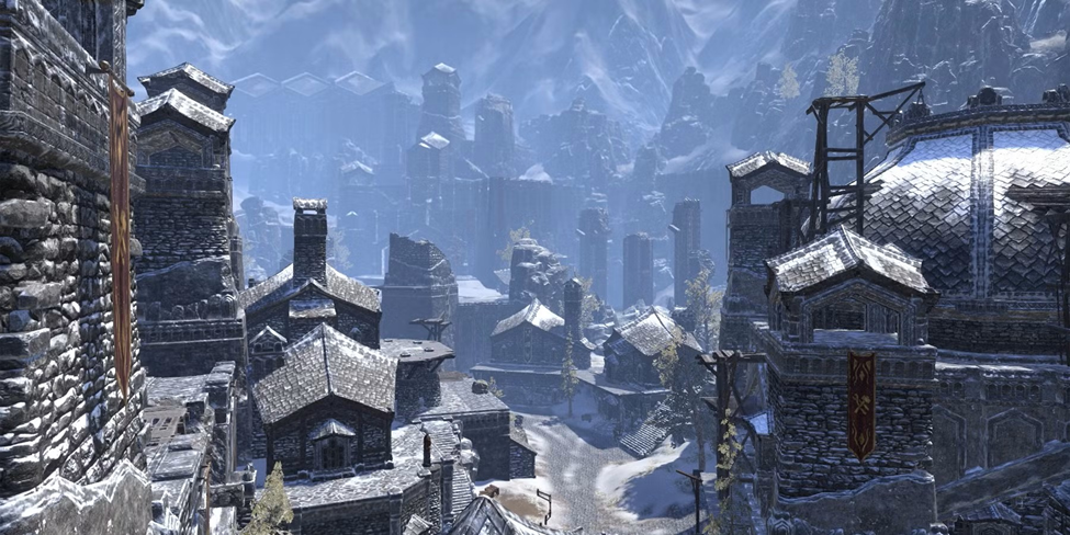 A wallpaper of Skyrim.