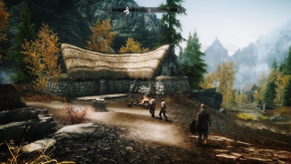 A wallpaper of Skyrim.