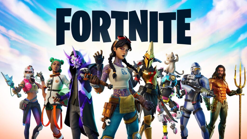 a wallpaper of Fortnite.
