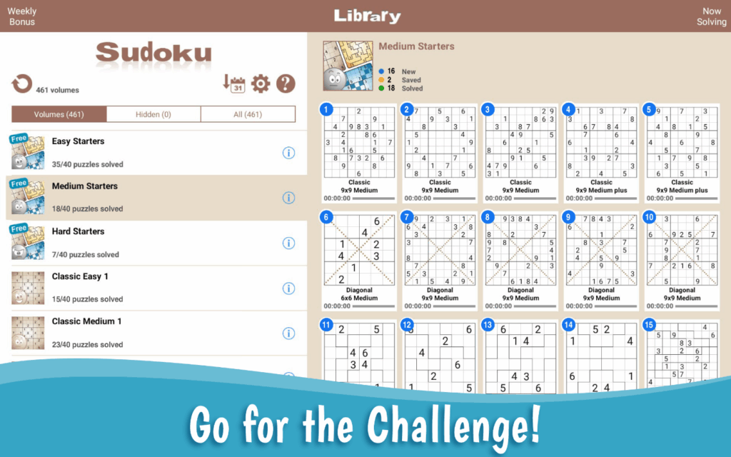 play Sudoku with various apps and websites. 