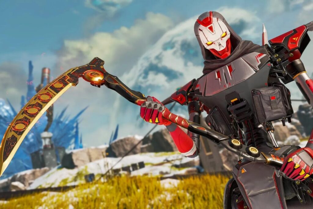 one of Apex Legends heroes with a big scythe. 
