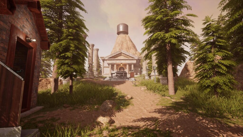 a screenshot of Myst. 
