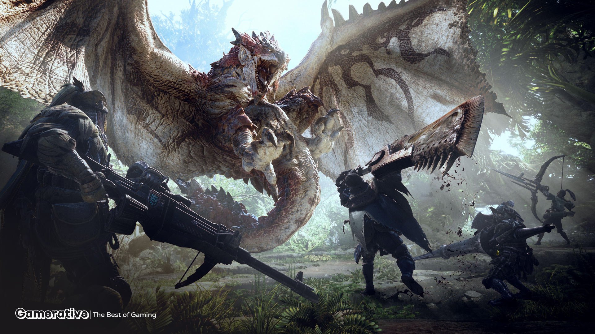 A wallpaper of Monster Hunter.