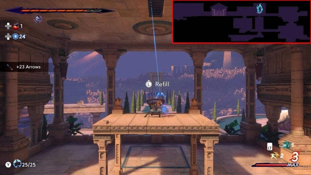 a screenshot of Prince of Persia: The Lost Crown. 
