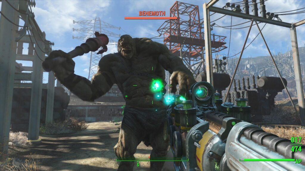 fight mutant enemies in Fallout 4. 
