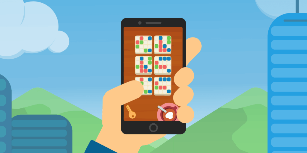  Image of Lumosity gameplay.
