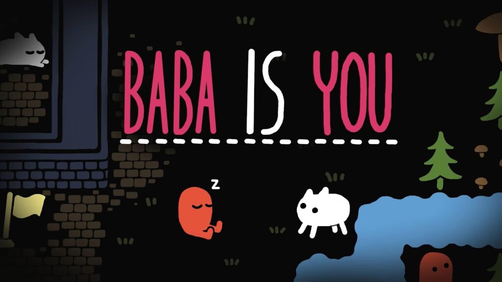 a wallpaper of Baba is You. 
