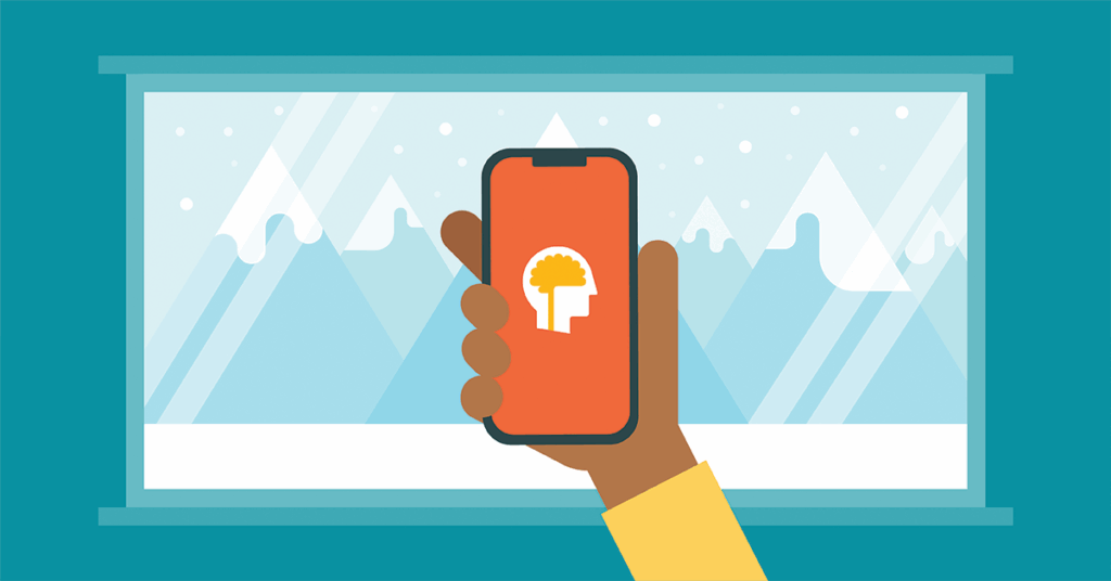 Image of a phone showing Lumosity.

