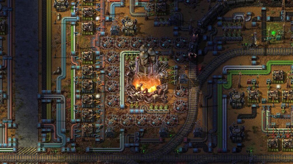 Image of Factorio gameplay.
