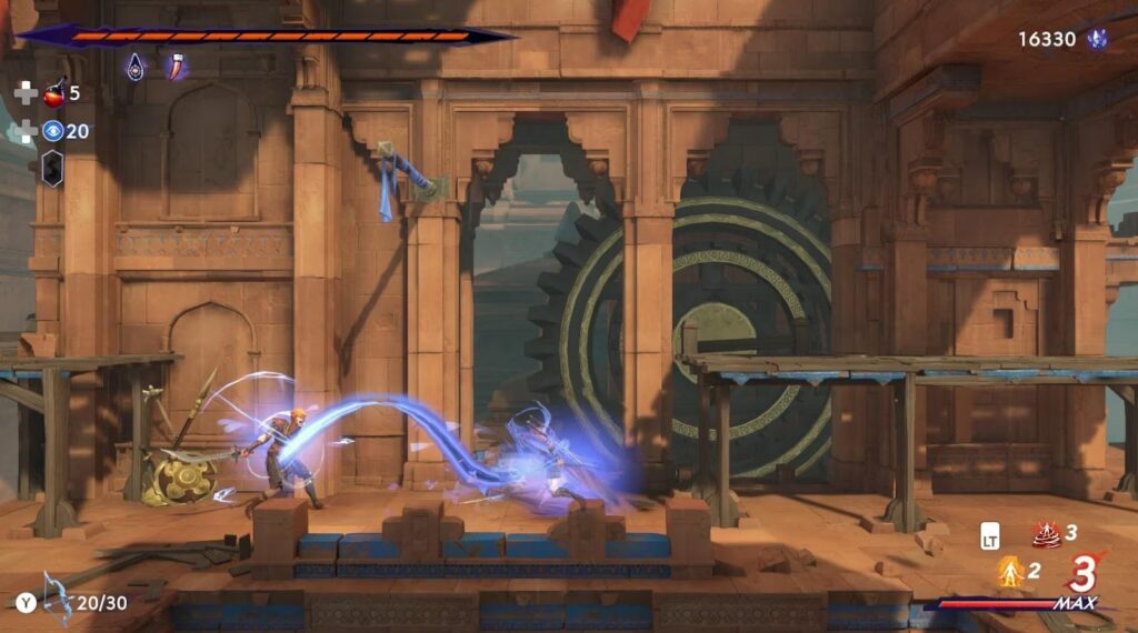 Image of Prince of Persia: The Lost Crown gameplay.
