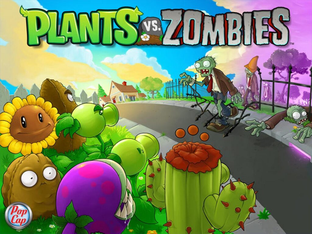 Official art of Plants vs. Zombies.

