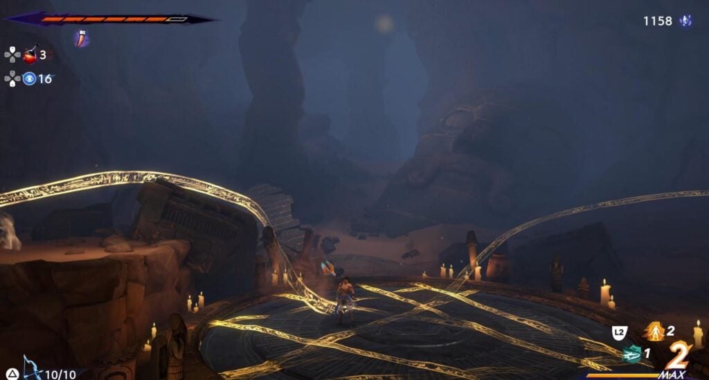 a screenshot of Prince of Persia: The Lost Crown. 
