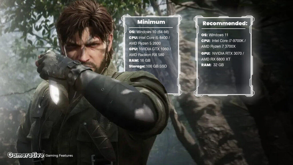 Metal Gear Solid Delta Snake Eater PC System Requirements