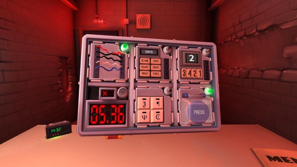 a screenshot of Keep Talking and Nobody Explodes.
