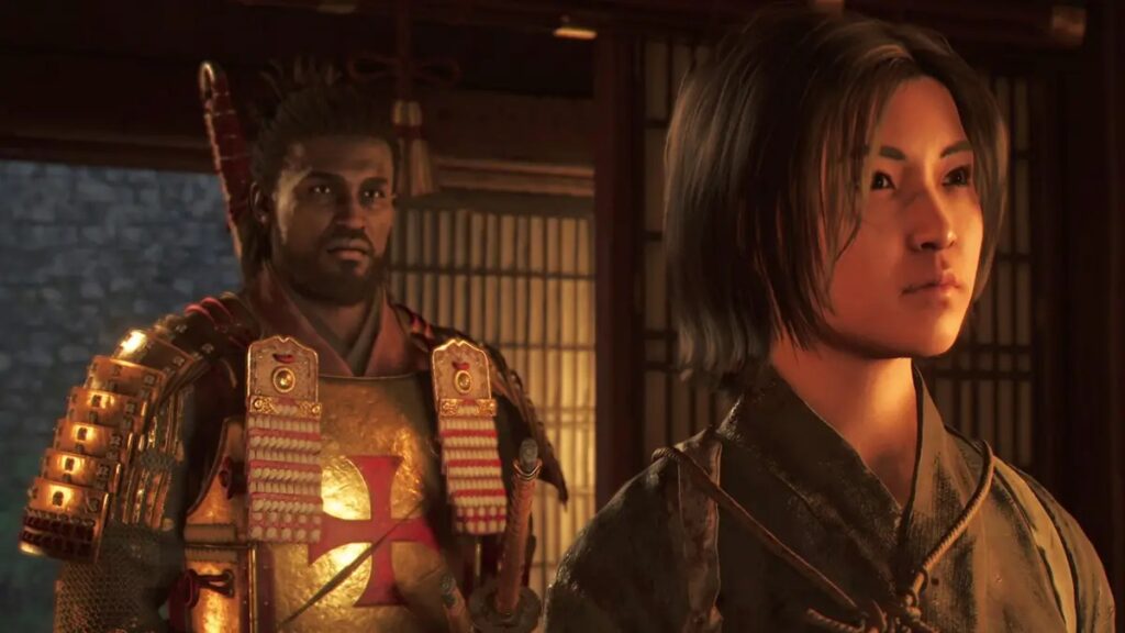 Naoe and Yasuke in a screenshot of Assassin’s Creed Shadows