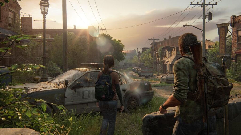 a picture of Ellie and Joel in The Last of Us