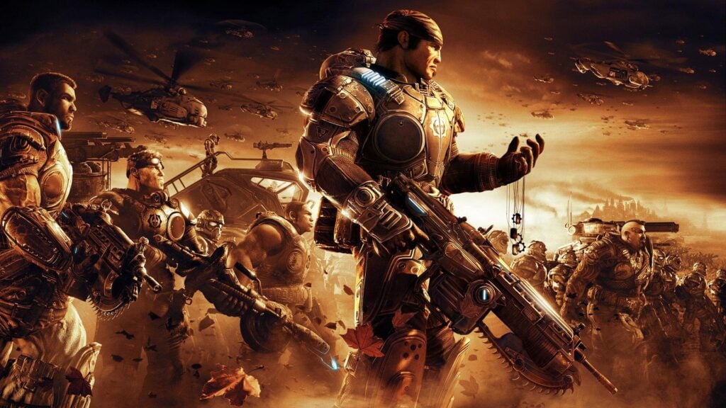 a wallpaper of Gears of War 2