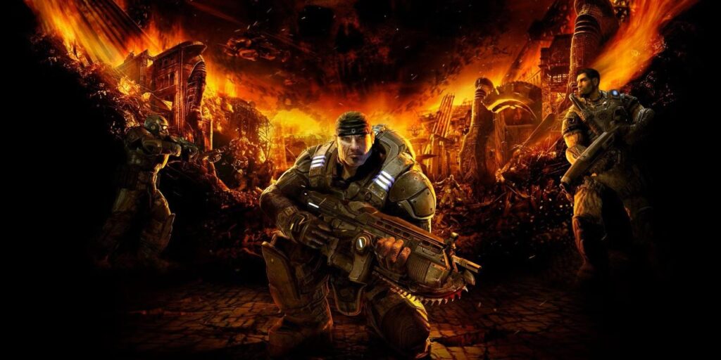 A wallpaper of Gears of War