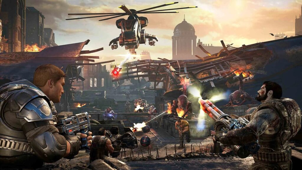 A wallpaper of Gears of War