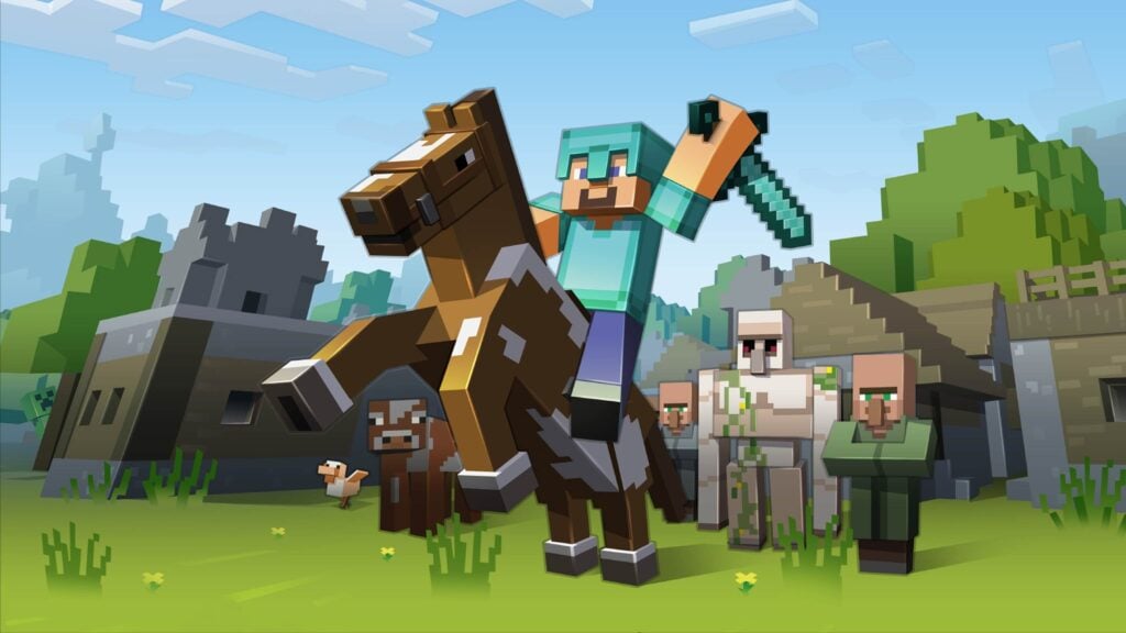 A wallpaper of Minecraft