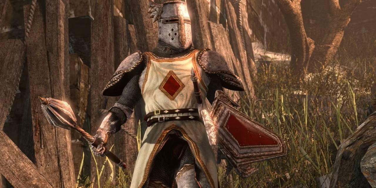 A Screenshot of Knights of the Nine Armor in The Elder Scrolls IV: Oblivion.