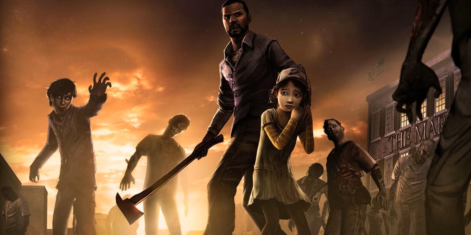 A wallpaper of Telltale’s The Walking Dead.