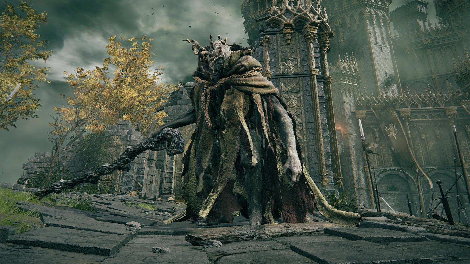 An image of Margit from Elden Ring.
