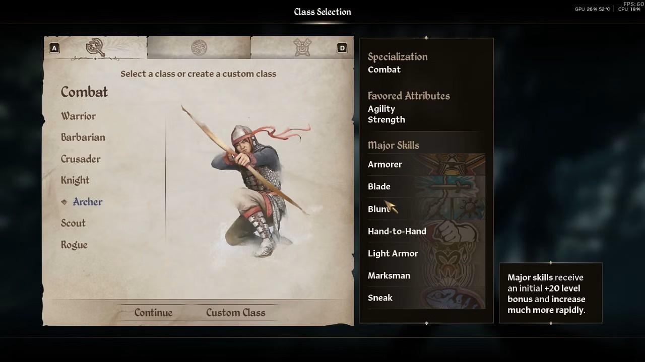 A picture of Archer Class in The Elder Scrolls IV: Oblivion.