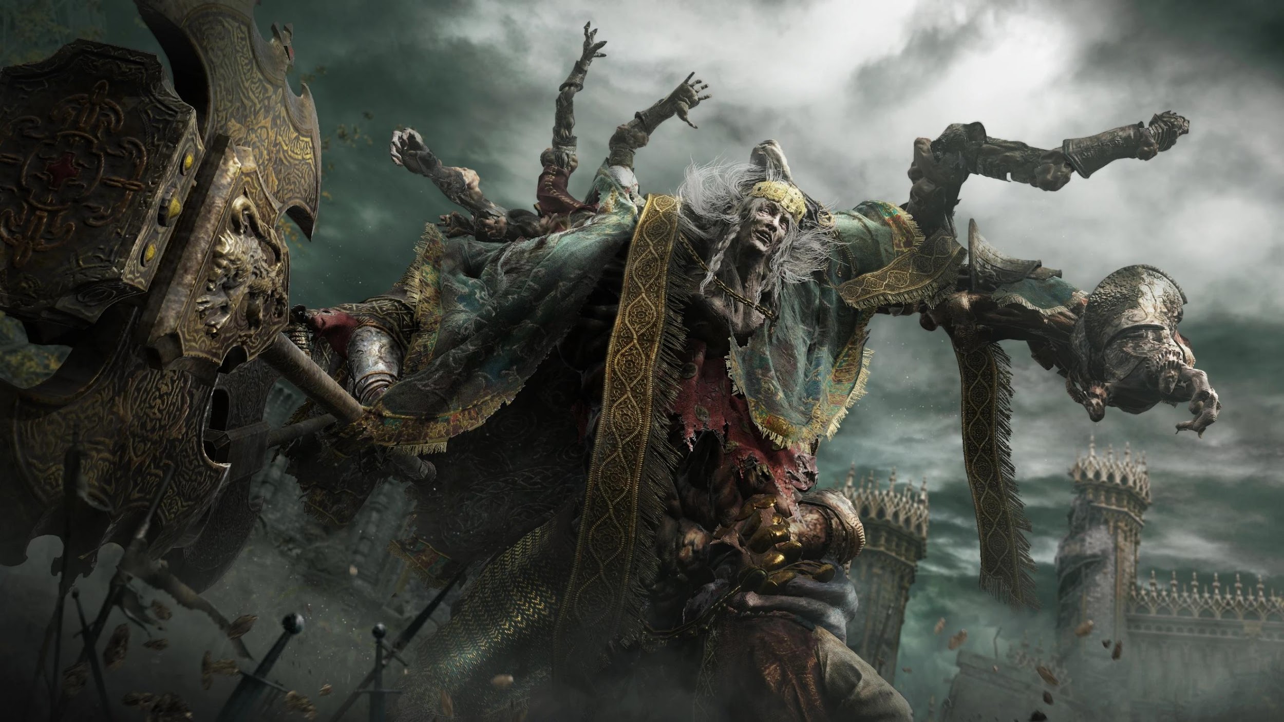 A picture of Godrick the Grafted from Elden Ring.