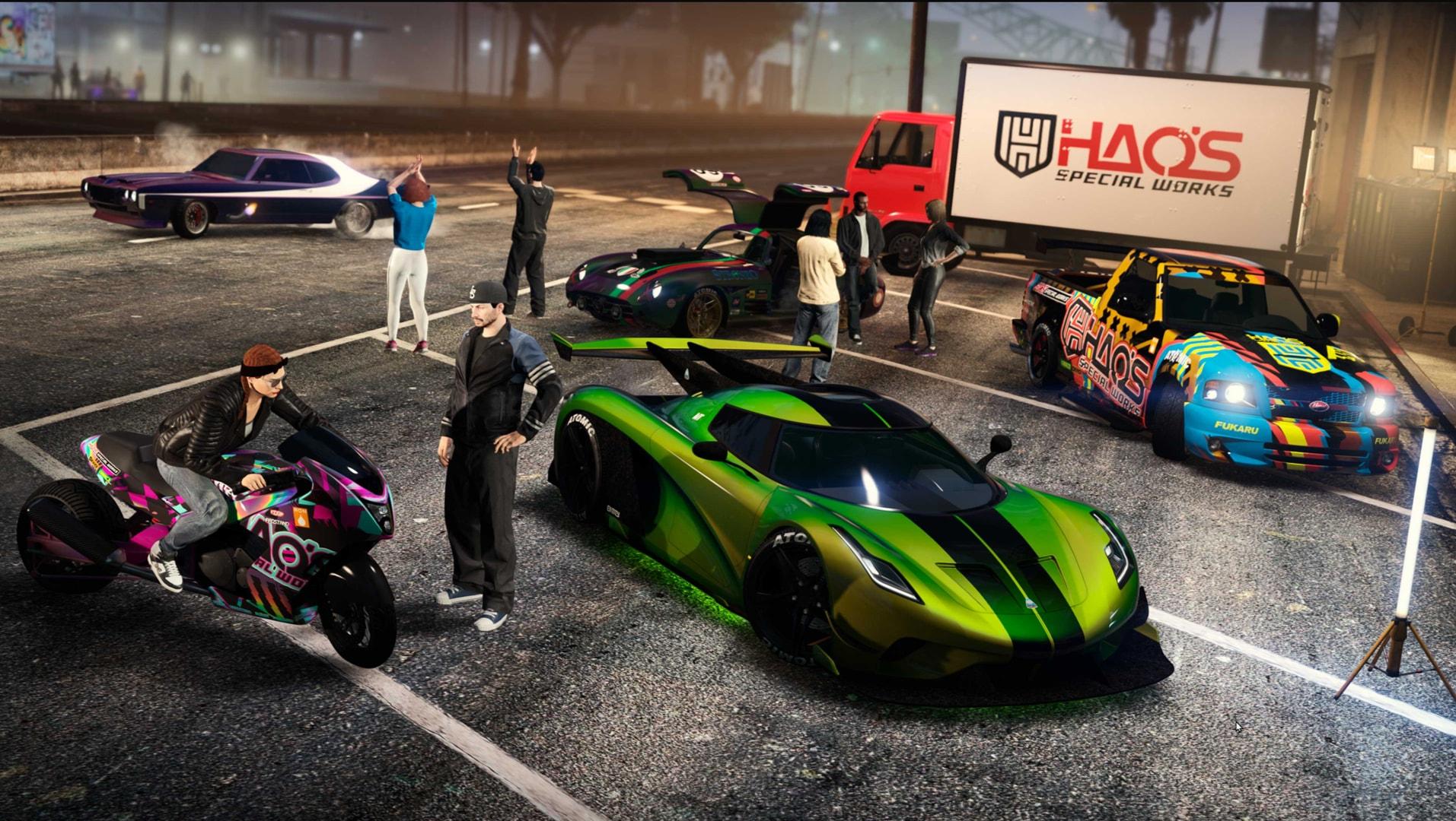 A wallpaper of Grand Theft Auto V.