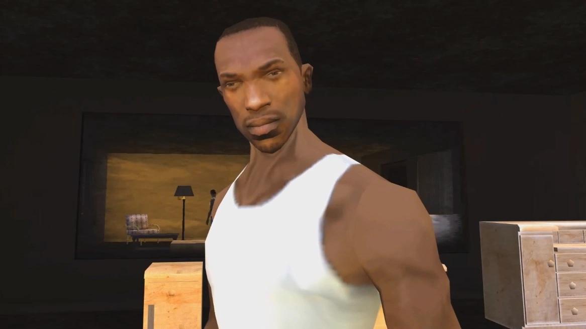 A wallpaper of Carl Johnson.